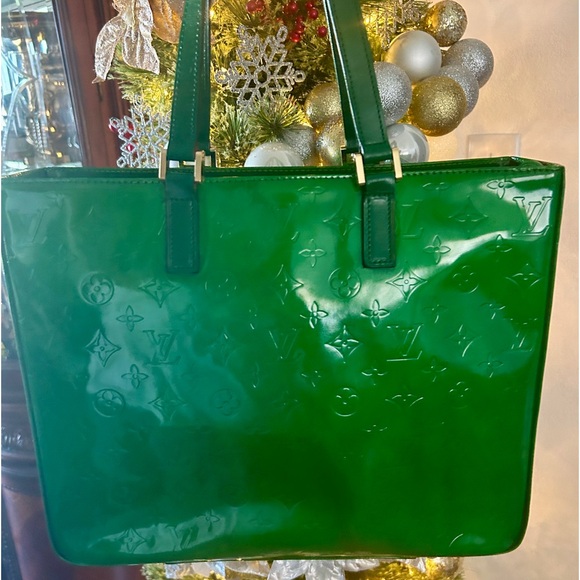 Authentic Louis Vuitton Vernis Columbus bag custom colored green LW1929 - Picture 3 of 16